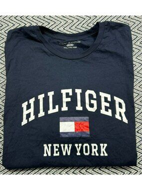 Tommy Hilfiger Mens New York Graphic T-Shirt XXXL Navy Blue Cotton